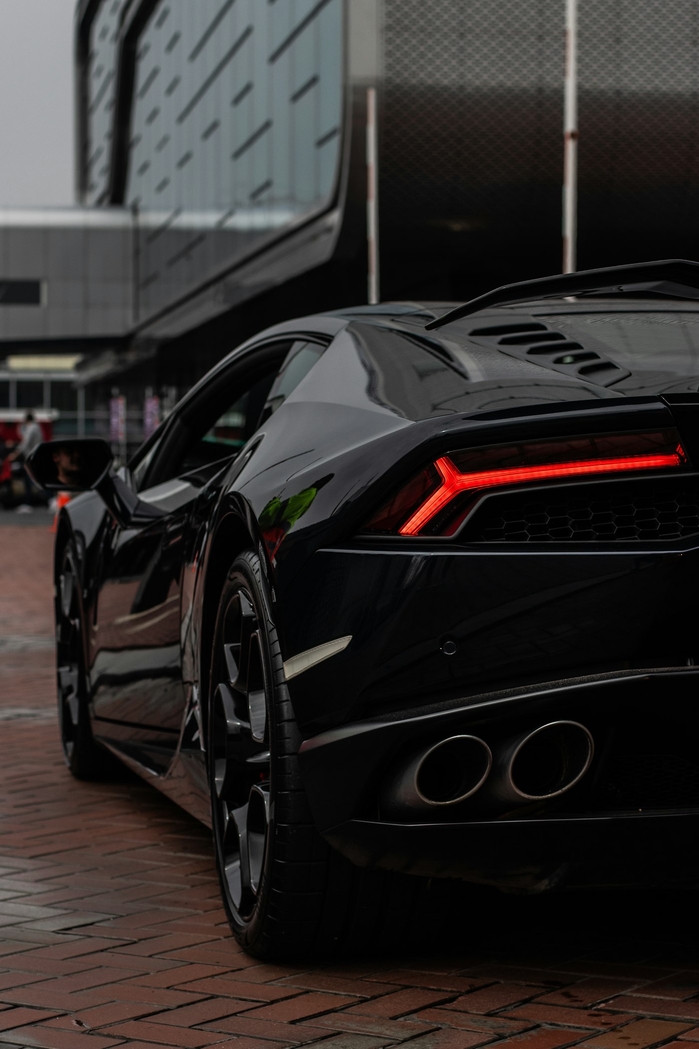 Black and red Ferrari sports car